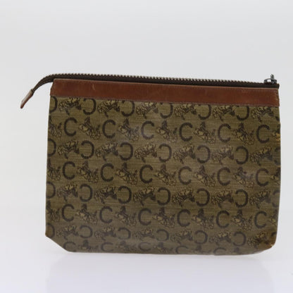 Luxury CELINE Macadam Canvas Clutch Bag Coated Canvas 4Set Beige Brown  10462