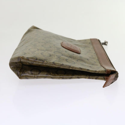 Luxury CELINE Macadam Canvas Clutch Bag Coated Canvas 4Set Beige Brown  10462