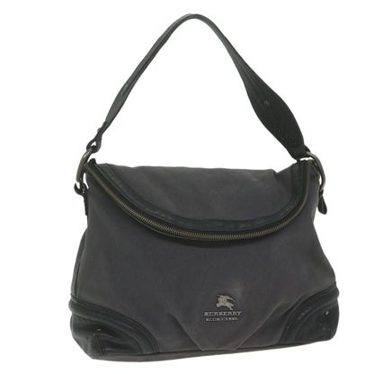 Luxury Burberry Shoulder Bag Canvas Gray Auth bs10635