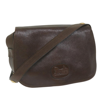 Luxury CELINE Shoulder Bag Leather Brown  10936