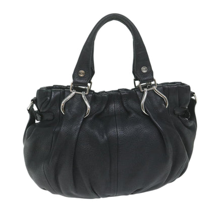 Luxury CELINE Hand Bag Leather Black  11458