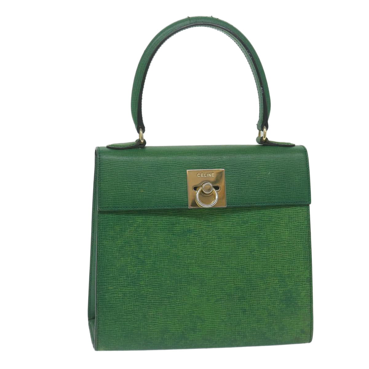 Luxury CELINE Hand Bag Leather Green  11459