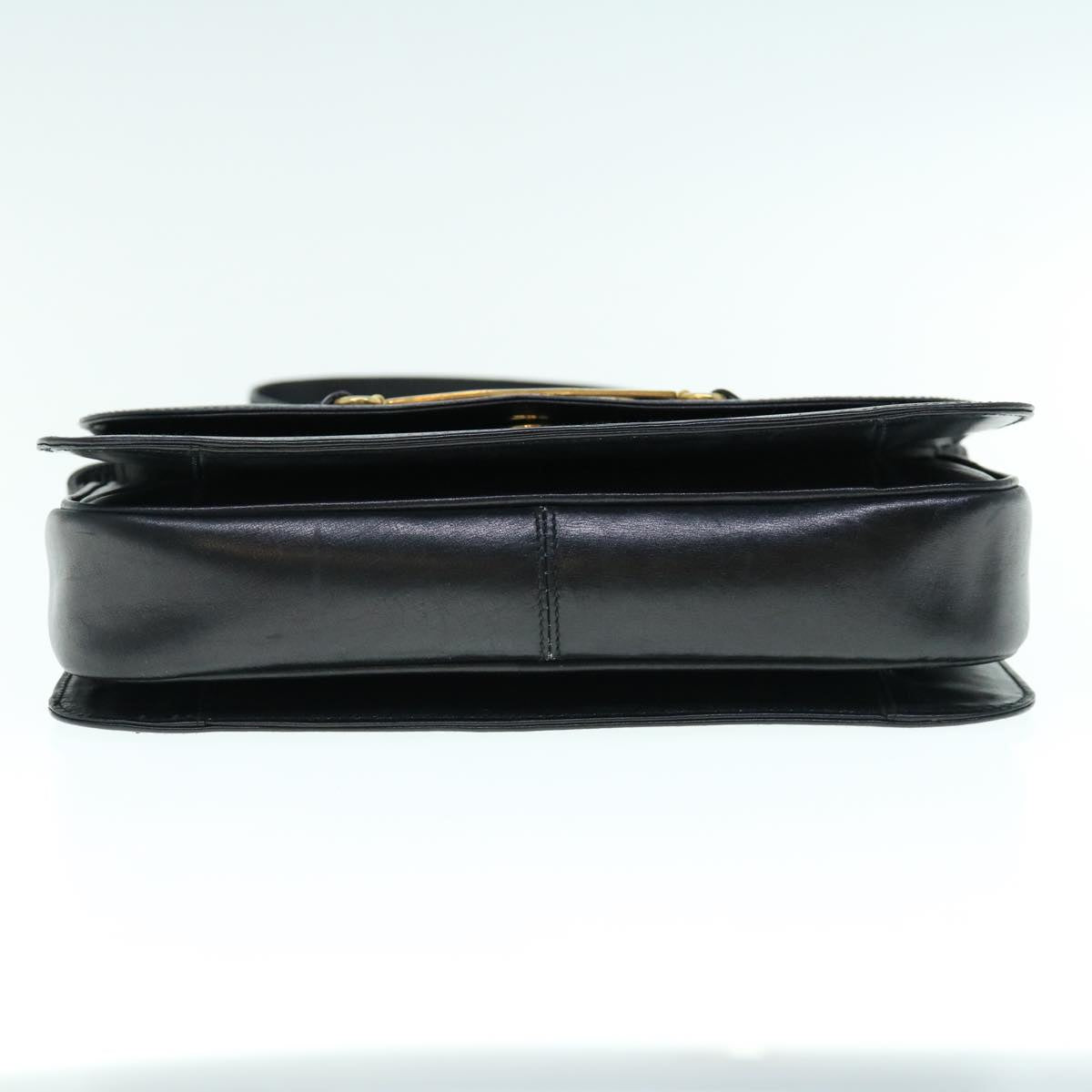 Luxury CELINE Shoulder Bag Leather Black  11462
