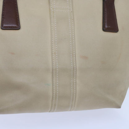 Luxury Burberry Tote Bag Canvas Beige Auth bs11831