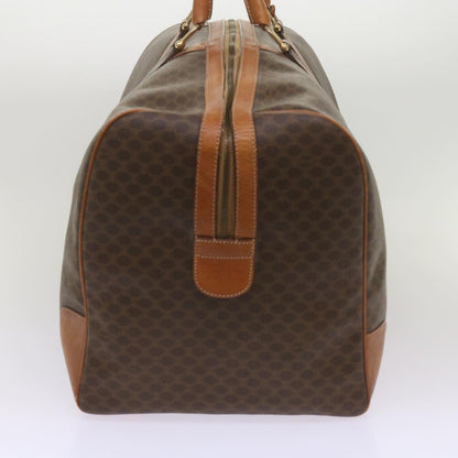 Luxury CELINE Macadam Canvas Boston Bag PVC Brown  12004