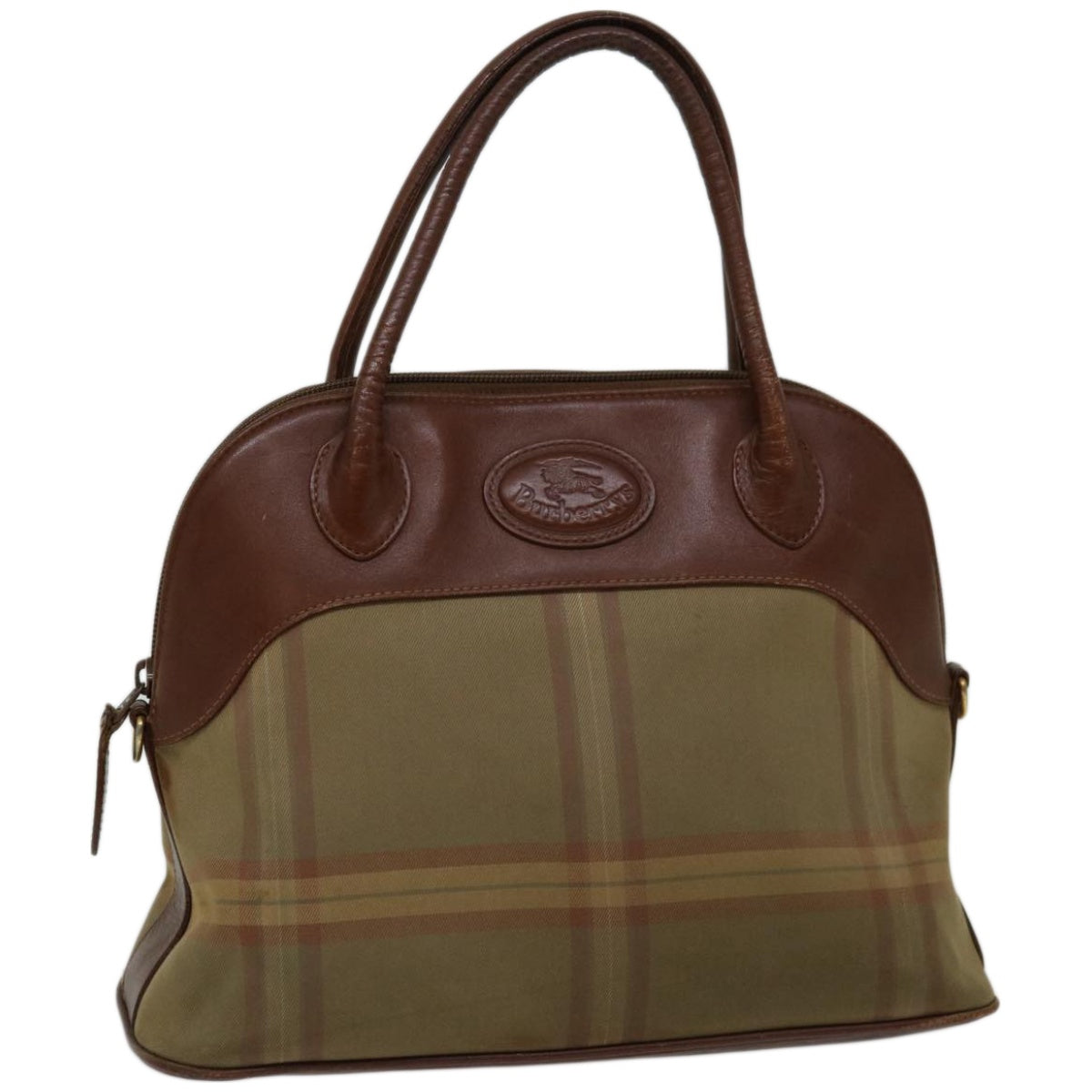 Luxury BurberrySs Hand Bag Canvas Brown Auth bs12031