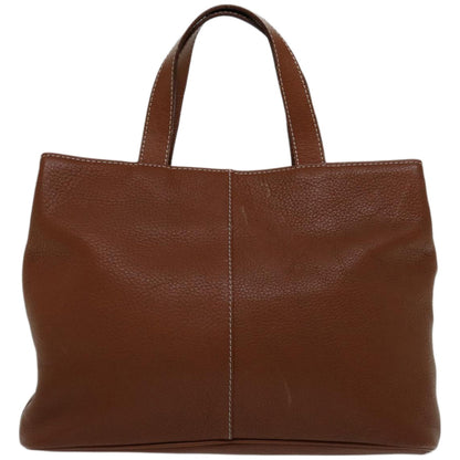 Luxury BurberrySs Hand Bag Leather Brown Auth bs12032