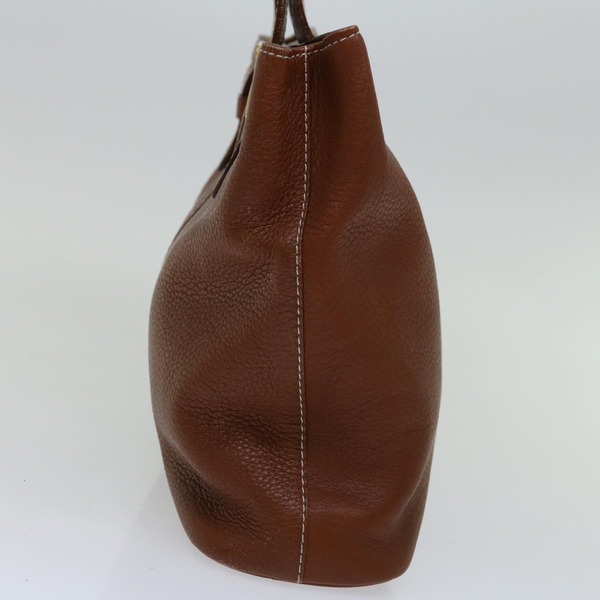 Luxury BurberrySs Hand Bag Leather Brown Auth bs12032