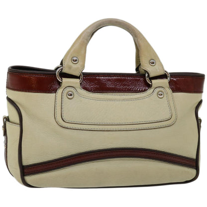 Luxury CELINE Hand Bag Leather Beige  12047