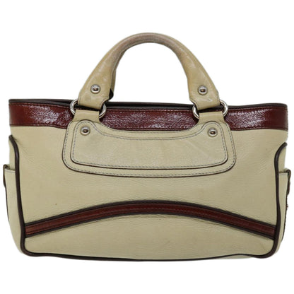 Luxury CELINE Hand Bag Leather Beige  12047