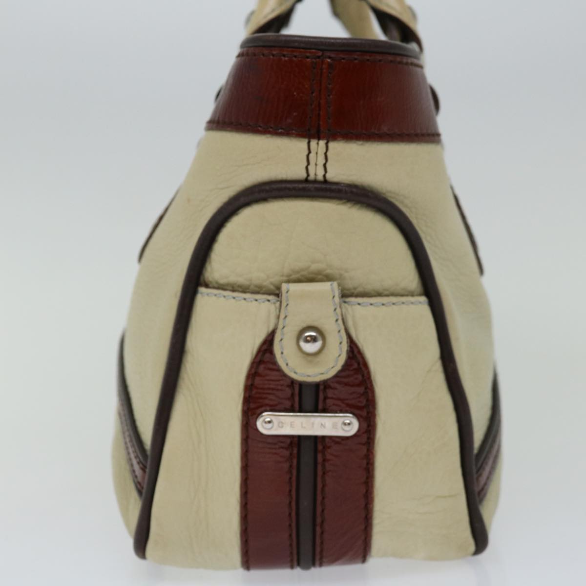 Luxury CELINE Hand Bag Leather Beige  12047