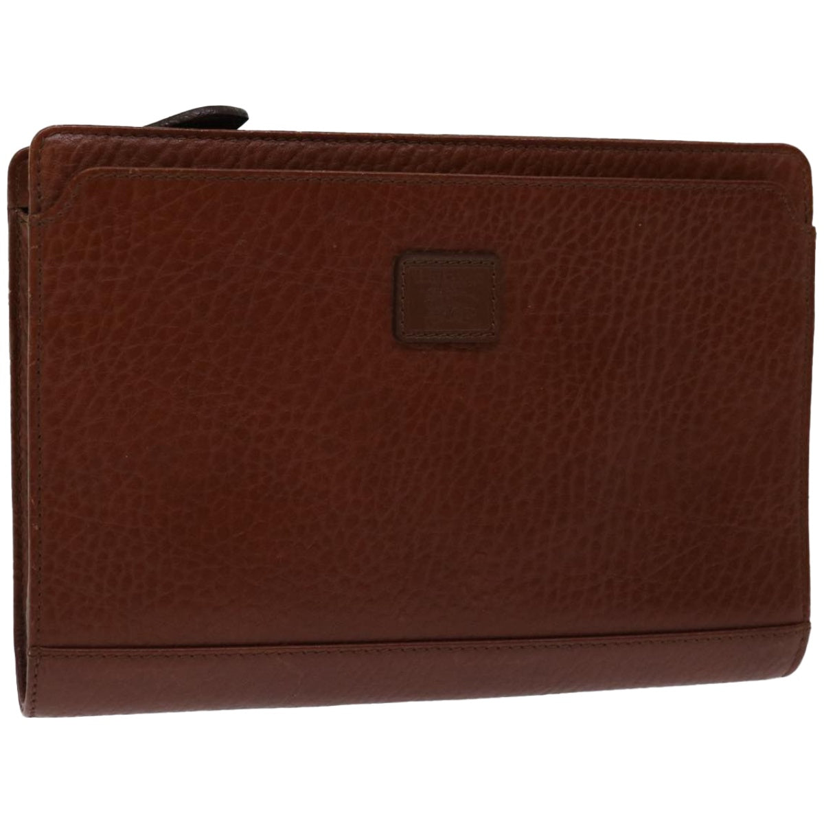 Luxury BurberrySs Clutch Bag Leather Brown Auth bs12180