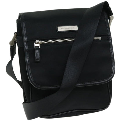 Luxury Burberry Shoulder Bag Nylon Black Auth bs12201