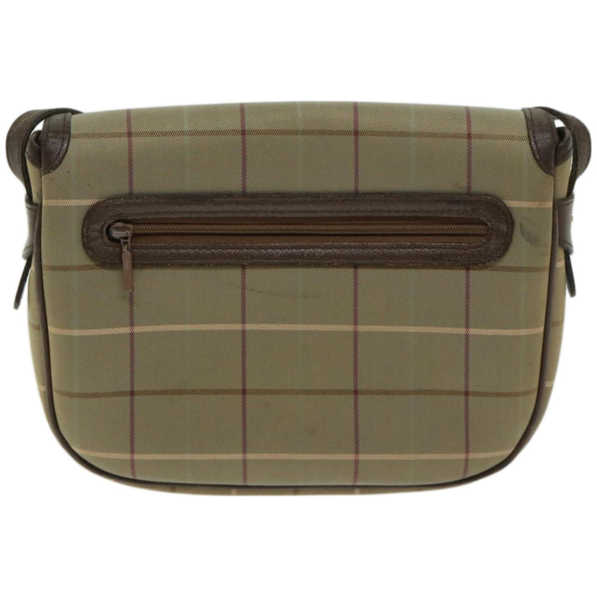 Luxury BurberrySs Nova Check Shoulder Bag Canvas Beige Auth bs12210
