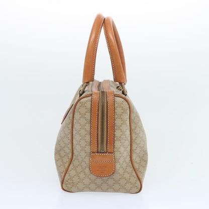 Luxury CELINE Macadam Canvas Boston Bag Beige  12260