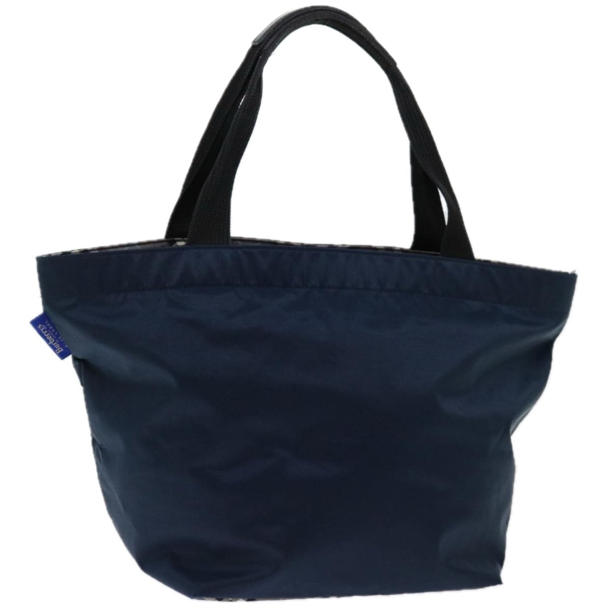 Luxury BurberrySs Blue Label Hand Bag Nylon Navy Auth bs12309