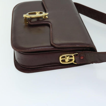 Luxury CELINE Shoulder Bag Leather Red  12455