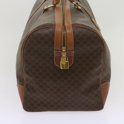 Luxury CELINE Macadam Canvas Boston Bag PVC Brown  12755