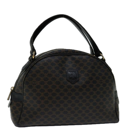 Luxury CELINE Macadam Canvas Hand Bag PVC Brown Black  12763