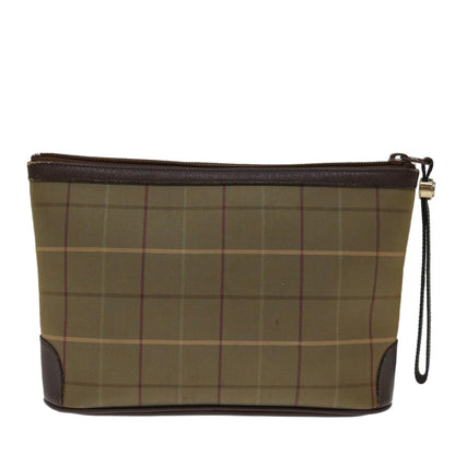Luxury BurberrySs Nova Check Clutch Bag Canvas Beige Auth bs12792