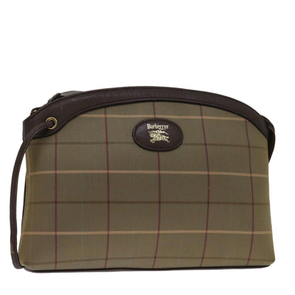 Luxury BurberrySs Nova Check Clutch Bag Canvas Beige Auth bs12794