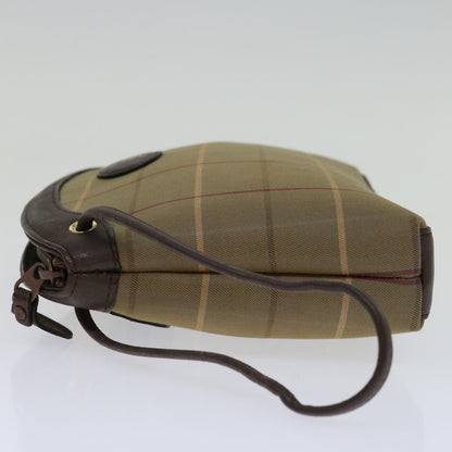 Luxury BurberrySs Nova Check Clutch Bag Canvas Beige Auth bs12794