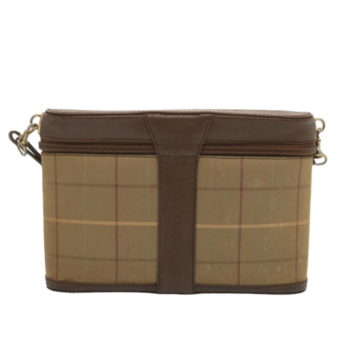 Luxury BurberrySs Nova Check Shoulder Bag Canvas Beige Auth bs12797