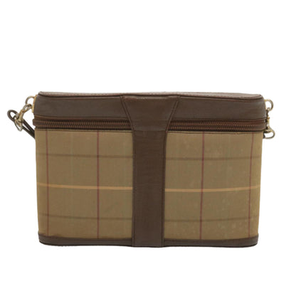 Luxury BurberrySs Nova Check Shoulder Bag Canvas Beige Auth bs12797