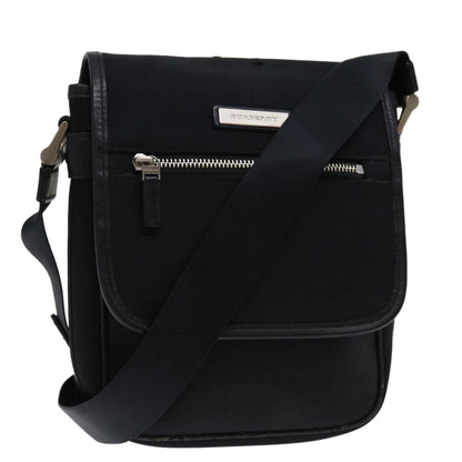 Luxury Burberry Shoulder Bag Nylon Black Auth bs12802