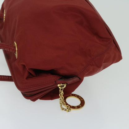 Luxury CELINE Shoulder Bag Nylon Red  12874