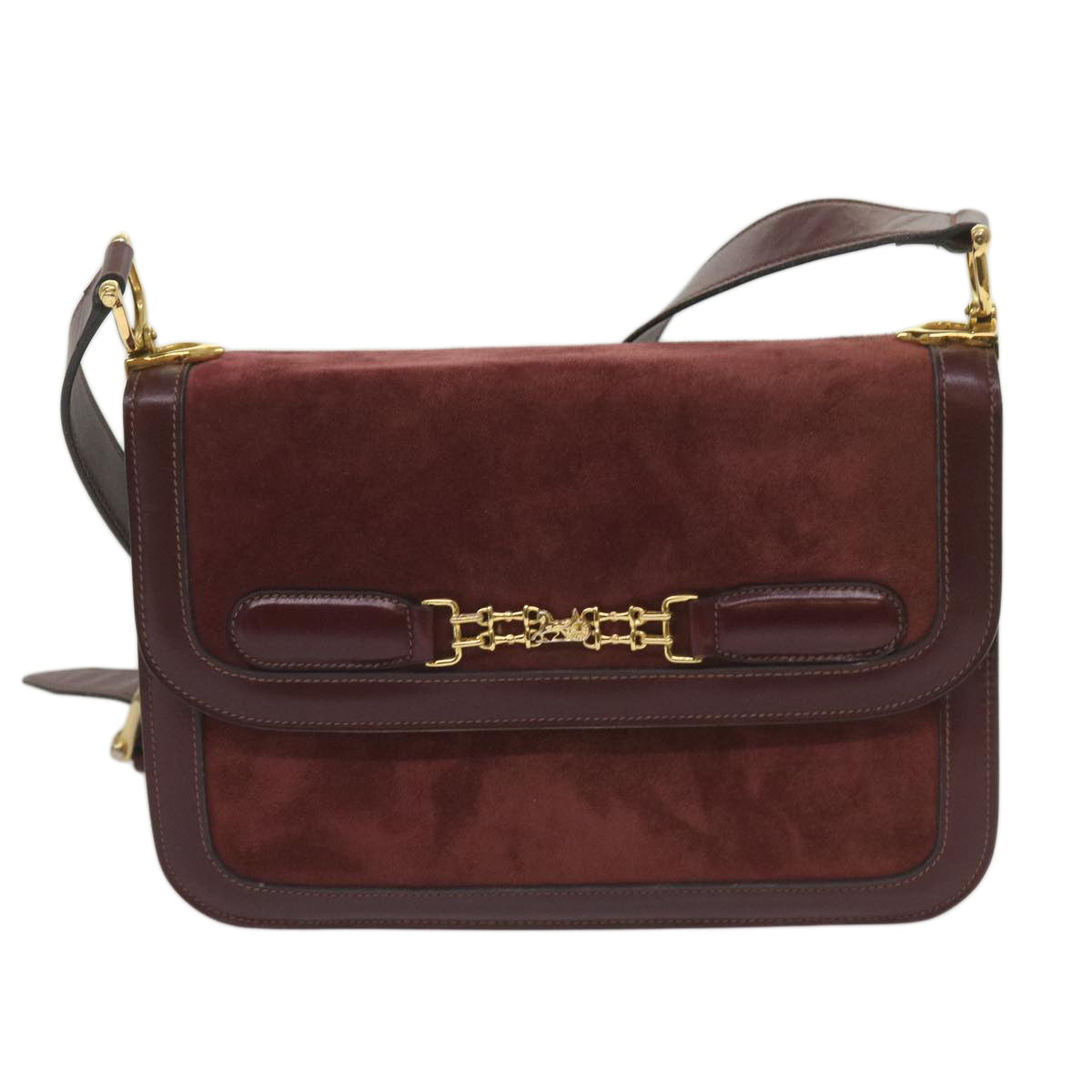 Luxury CELINE Shoulder Bag Suede Red  12924