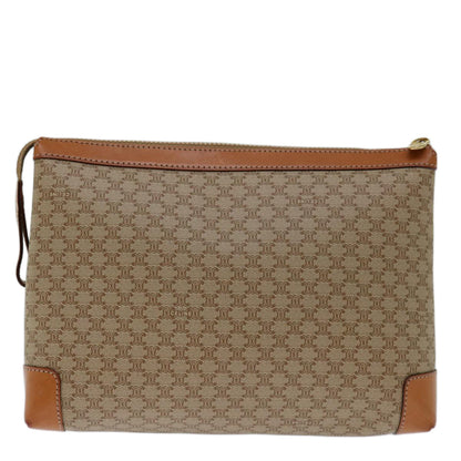 Luxury CELINE Macadam Canvas Clutch Bag Beige  13268