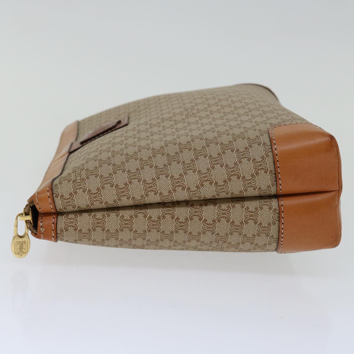 Luxury CELINE Macadam Canvas Clutch Bag Beige  13268