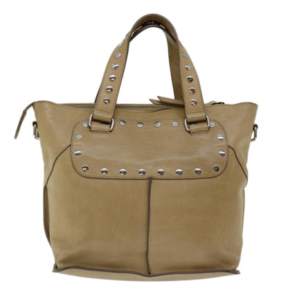 Luxury CELINE Hand Bag Leather Beige  13273