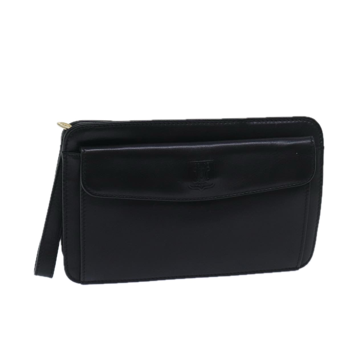Luxury CELINE Clutch Bag Leather Black  13276
