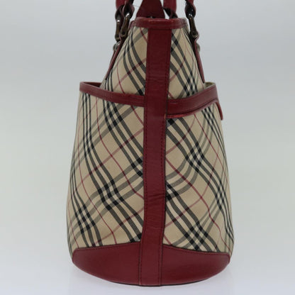 Luxury Burberry Nova Check Shoulder Bag Canvas Beige Auth bs13392