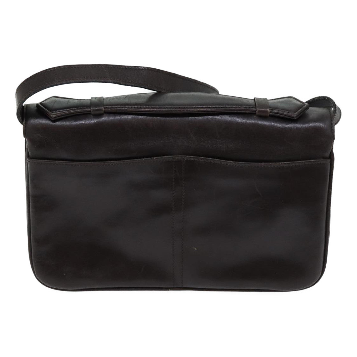 Luxury CELINE Shoulder Bag Leather Brown  13408