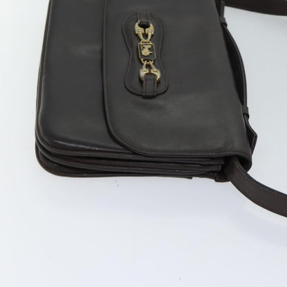 Luxury CELINE Shoulder Bag Leather Brown  13408