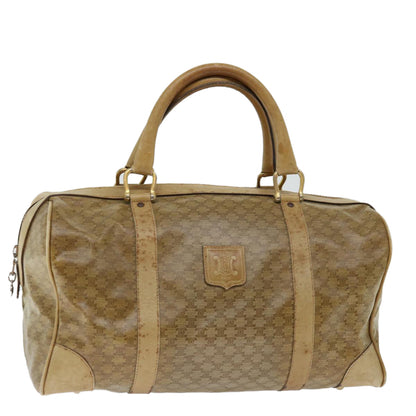 Luxury CELINE Macadam Canvas Boston Bag Beige  13428