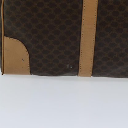 Luxury CELINE Macadam Canvas Boston Bag PVC Brown  13430
