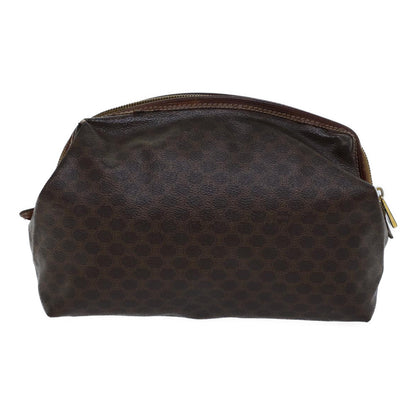 Luxury CELINE Macadam Canvas Pouch PVC Brown  13796