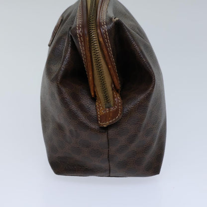 Luxury CELINE Macadam Canvas Pouch PVC Brown  13796