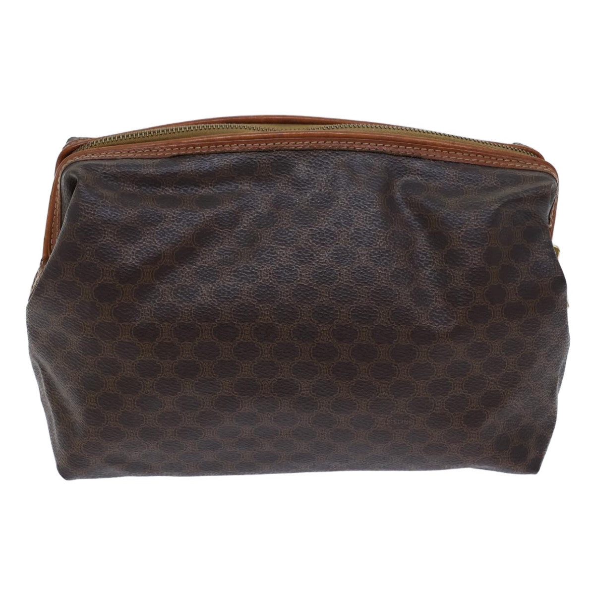 Luxury CELINE Macadam Canvas Pouch PVC Brown  13797