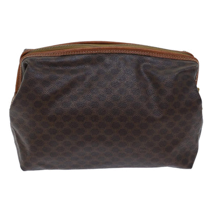 Luxury CELINE Macadam Canvas Pouch PVC Brown  13797