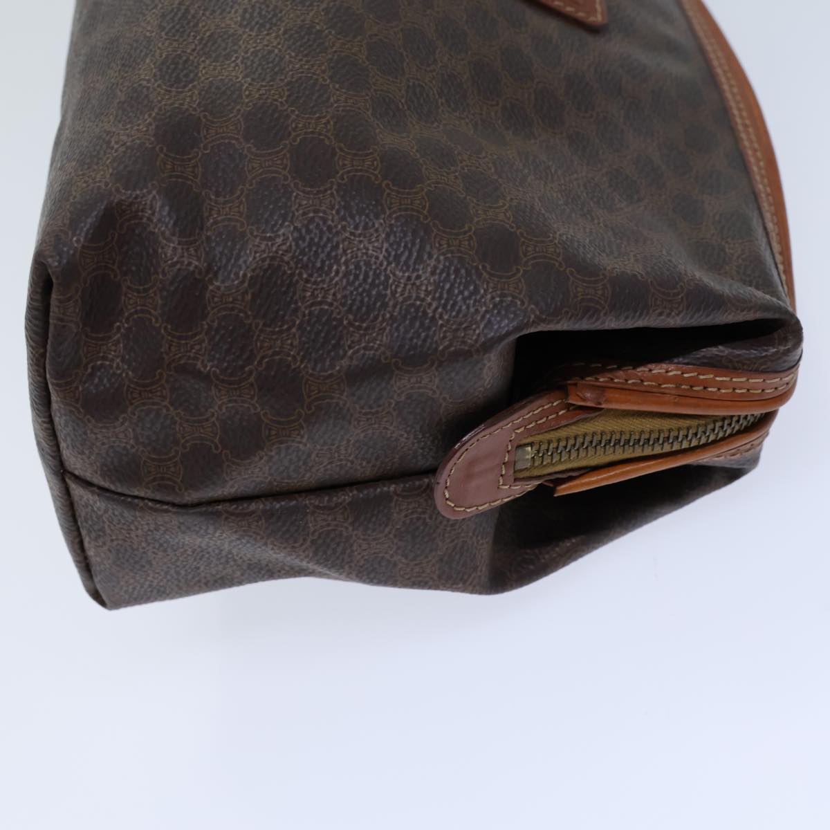 Luxury CELINE Macadam Canvas Pouch PVC Brown  13797