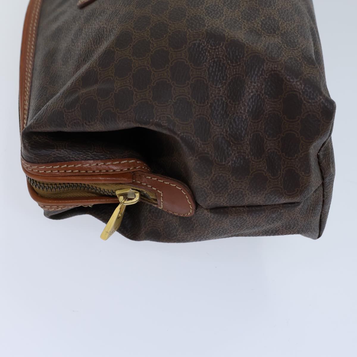 Luxury CELINE Macadam Canvas Pouch PVC Brown  13797