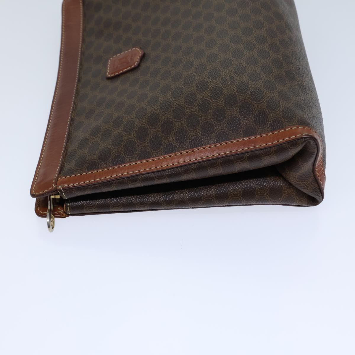 Luxury CELINE Macadam Canvas Clutch Bag PVC Brown  13810
