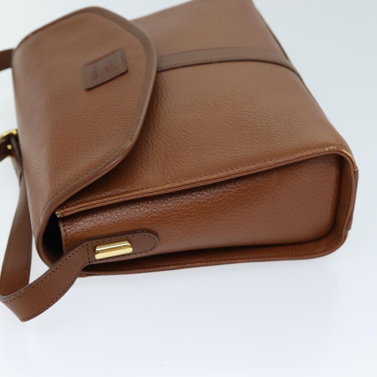 Luxury BurberrySs Shoulder Bag Leather Brown Auth bs13916