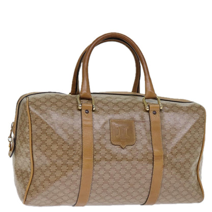 Luxury CELINE Macadam Canvas Boston Bag Coated Canvas Beige  13994