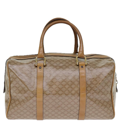 Luxury CELINE Macadam Canvas Boston Bag Coated Canvas Beige  13994
